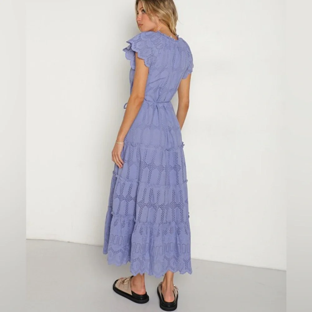 Cleobella Mallory Periwinkle Ankle Dress Size M - Picture 5 of 12